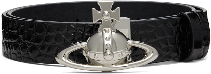 Black Orb Buckle Belt 262314M131011