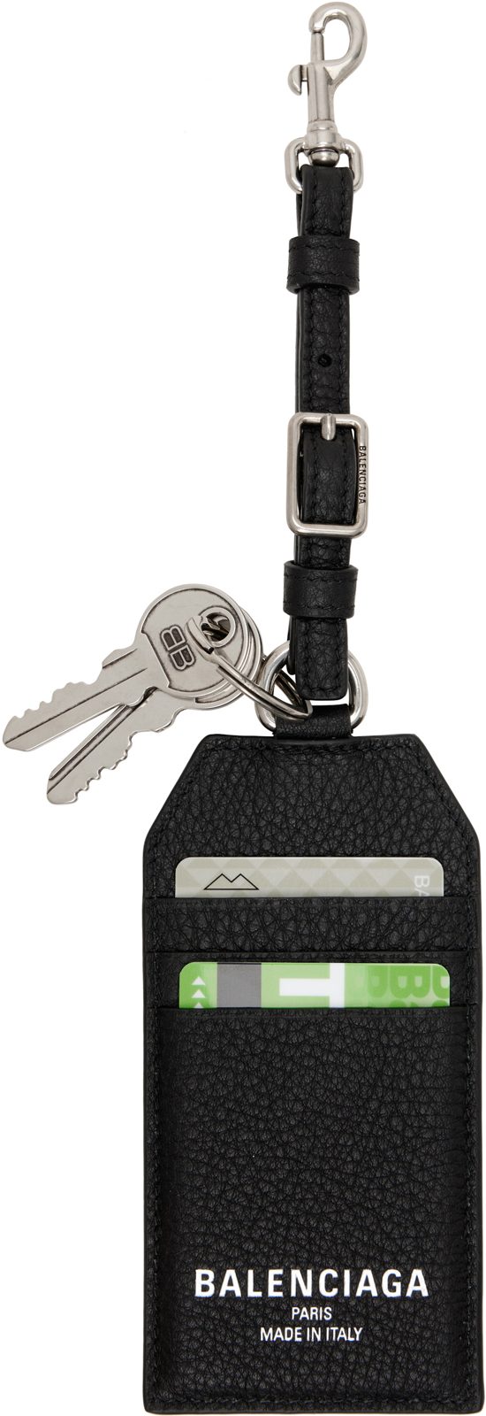 Black Credit Charm Card Holder Keychain 261342M148003