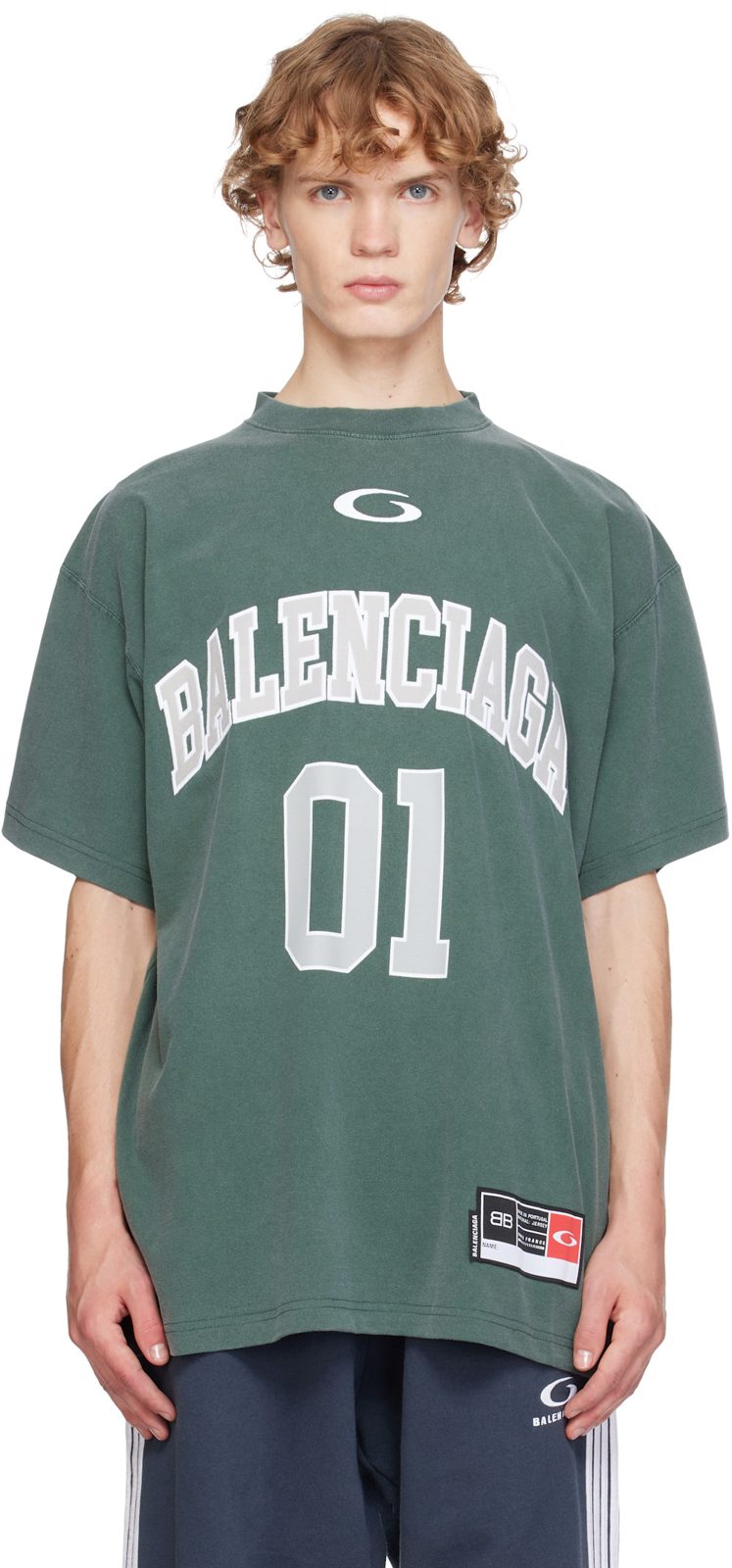 Green Basketball Oversized T-shirt 262342M213019