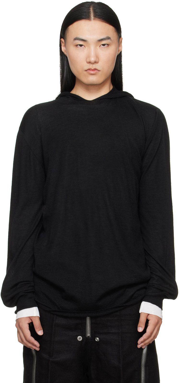 Black Tower Oversized Hoodie 262232M202016