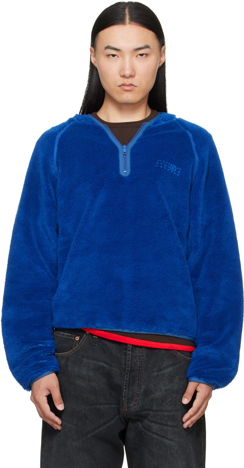 Blue Teddy Fleece Sweatshirt 262188M202015