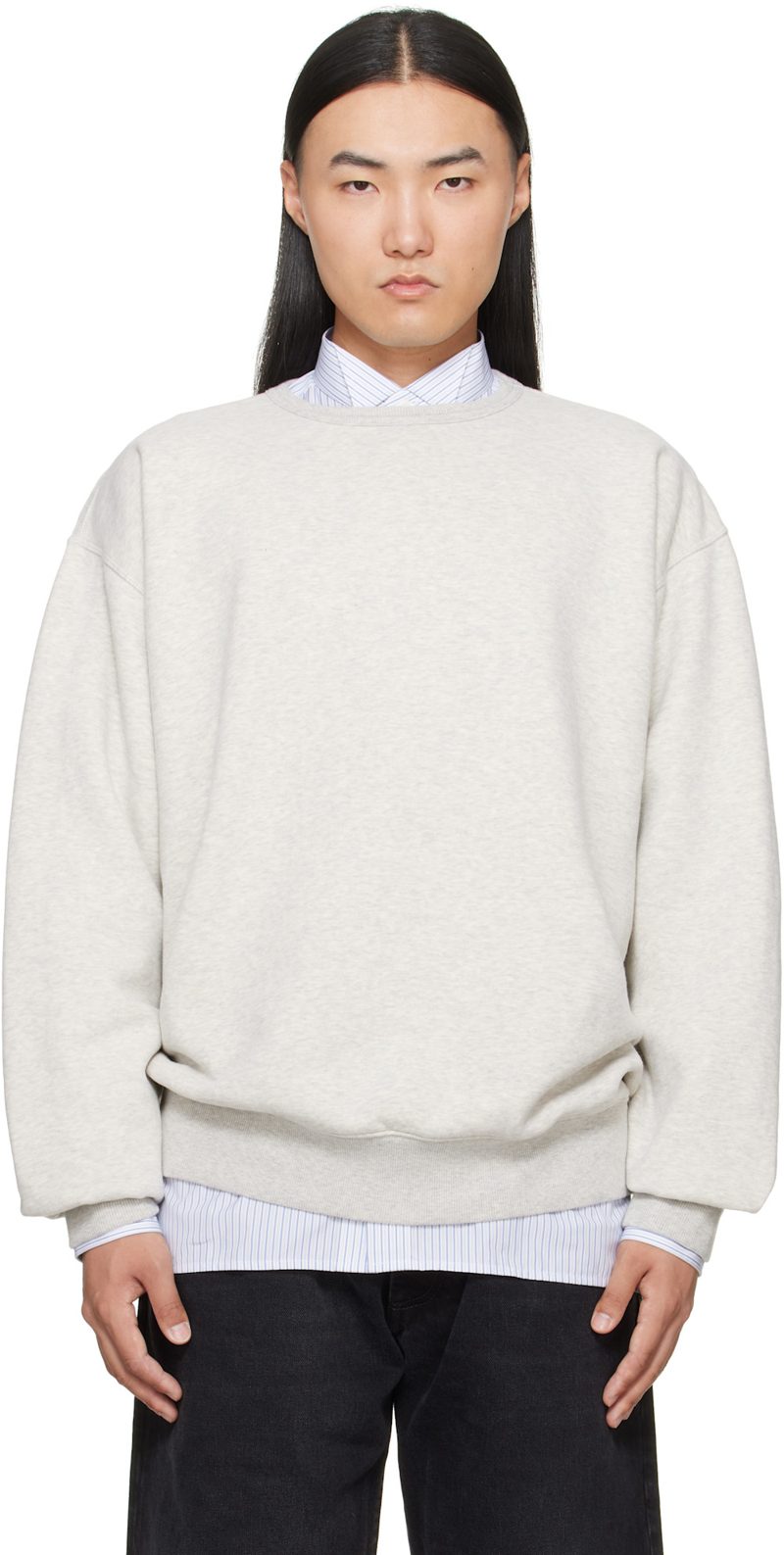 Gray 4-Stitch Sweatshirt 262168M204002