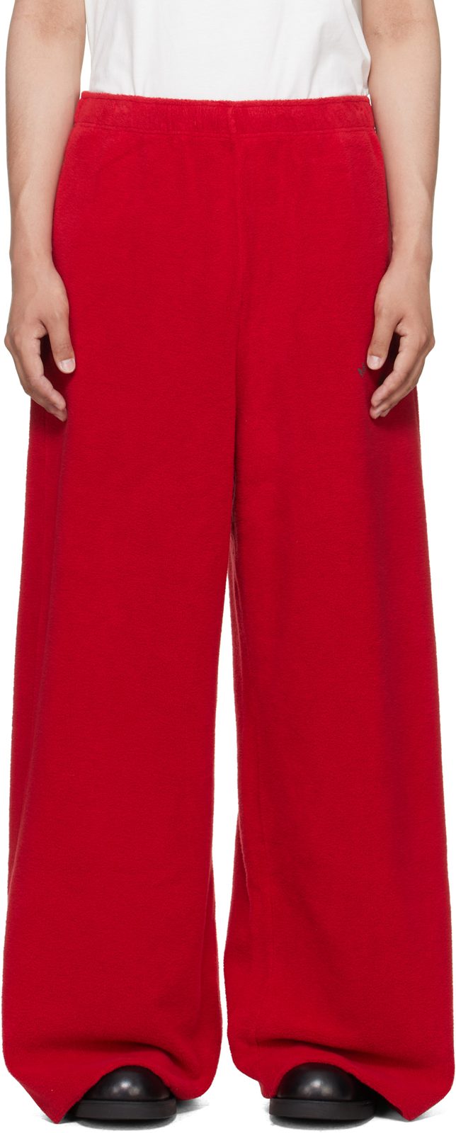 Red Fleece Sweatpants 262188M191012