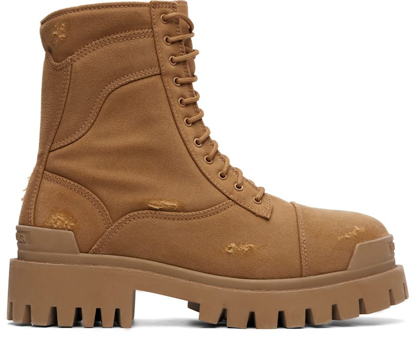 Tan Combat Strike Boots 261342M255000