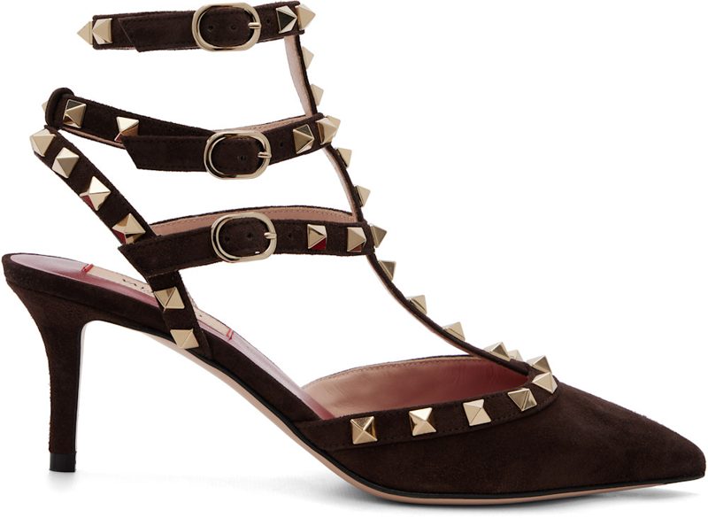 Garavani Brown Rockstud Heels 262807F122007