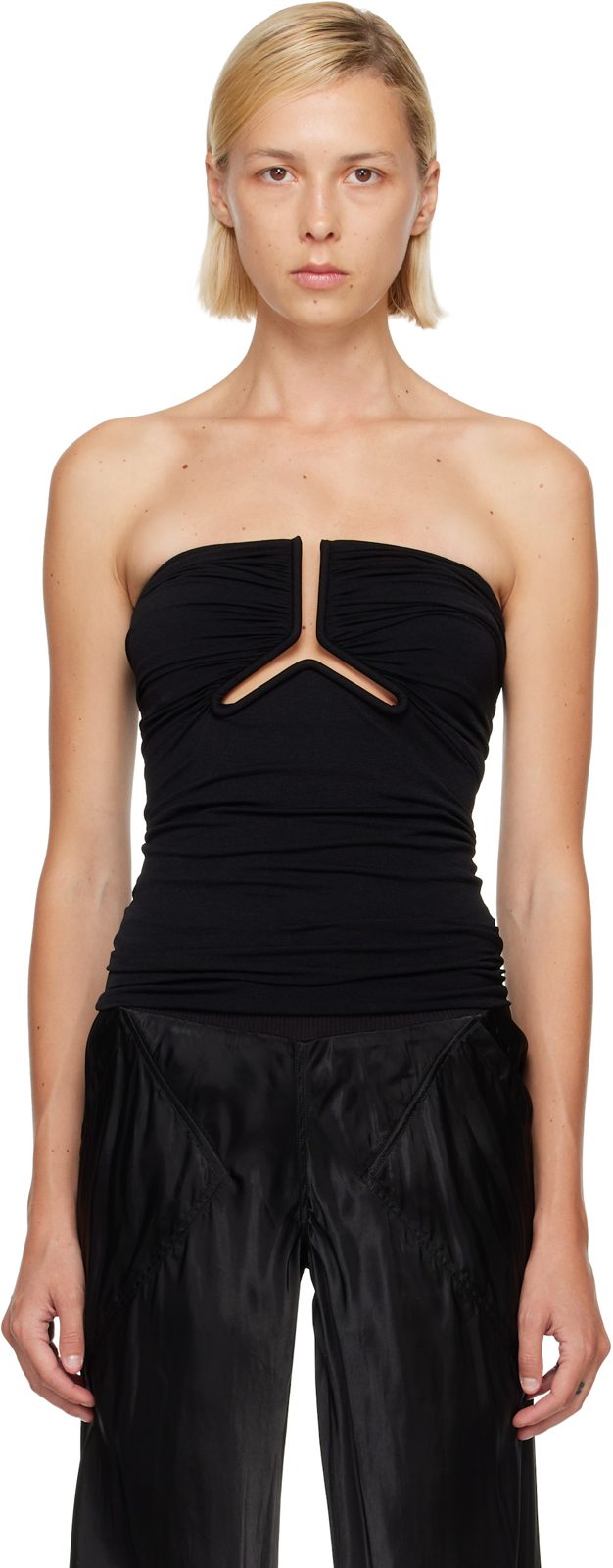 Black Alannah Prong Bustier Top 262232F111005