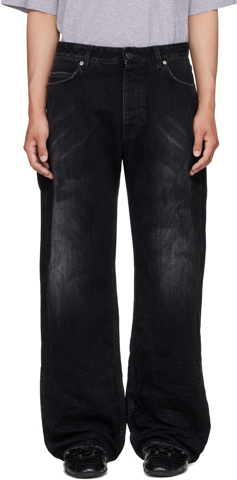 Black Relaxed Fit Jeans 262342M186007