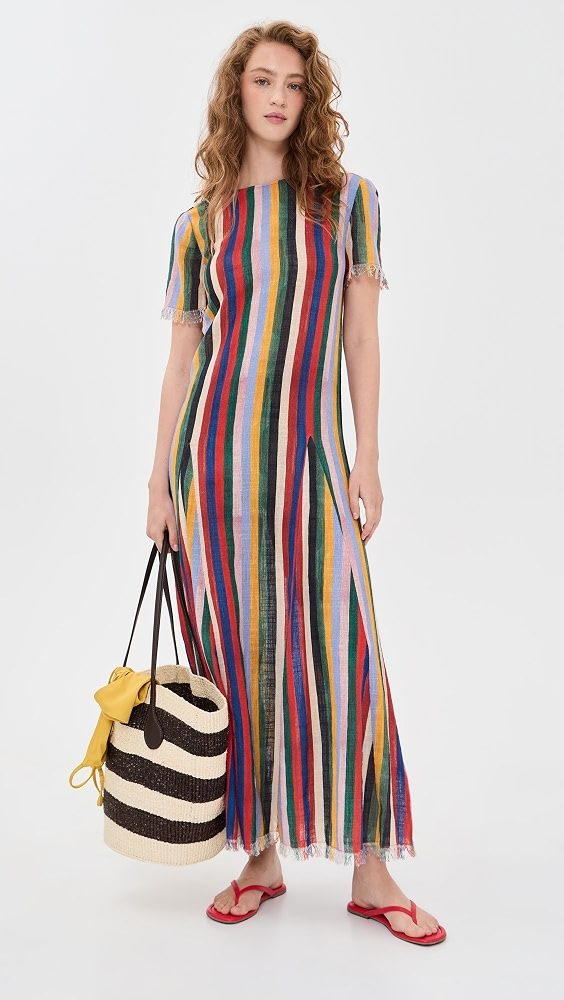 STAUD Le Havre Coverup Dress_Artist Stripe