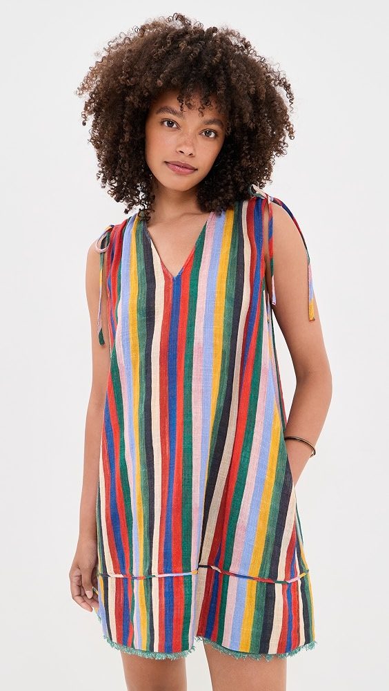 STAUD Elena Dress_Artist Stripe
