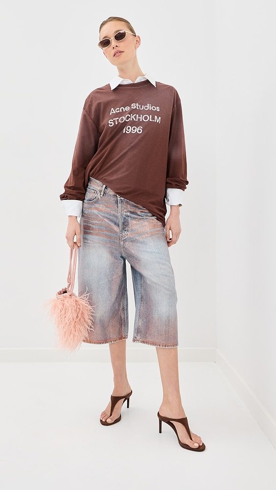 Denim Shorts_Rose Copper / Light Blue