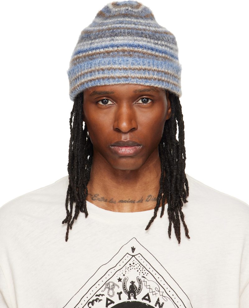 Blue & Brown Morenne Beanie 262600M138000