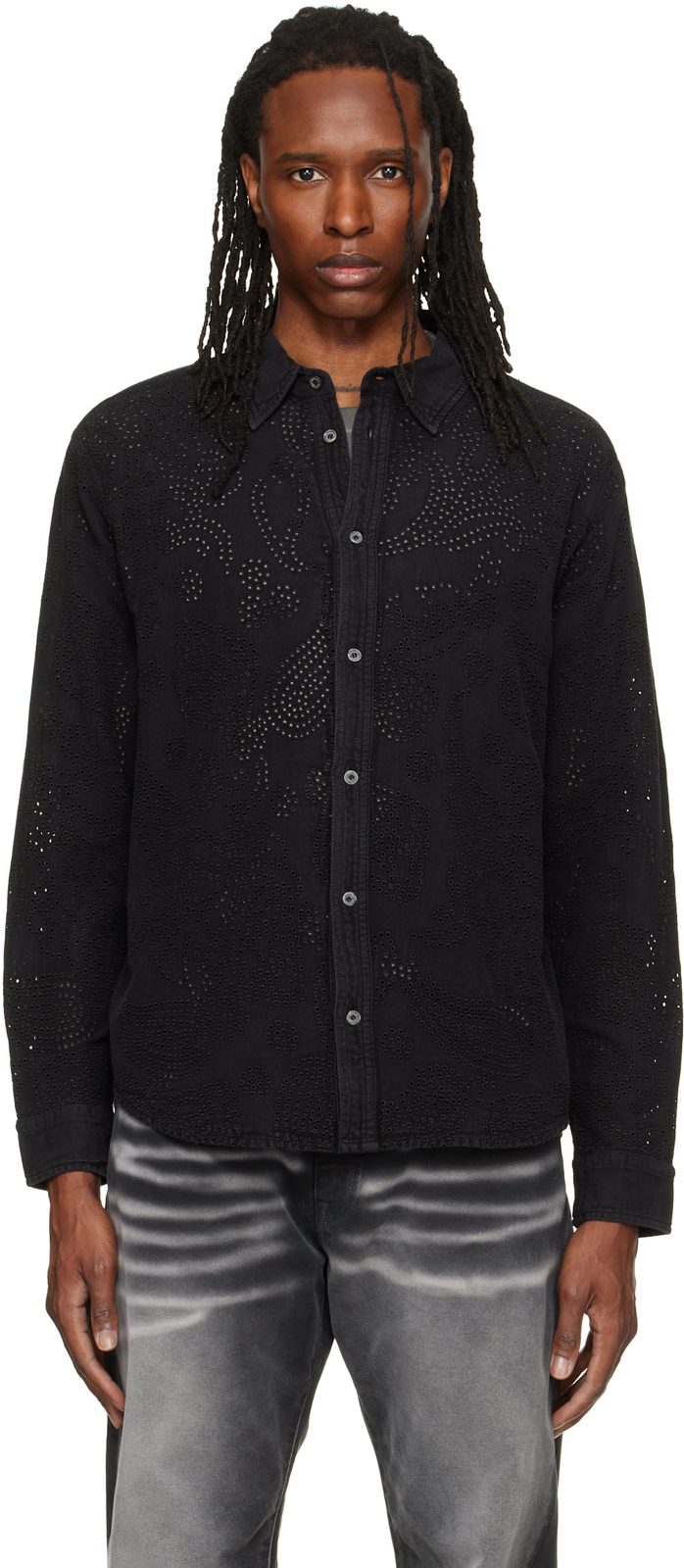 Black Cybilio Denim Shirt 262600M192005