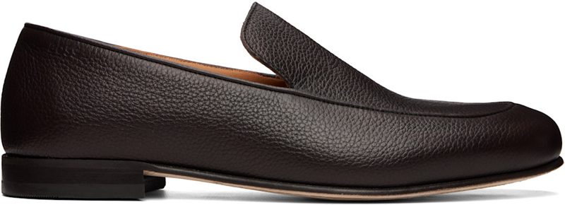 Brown Leather Loafers 262085M231007