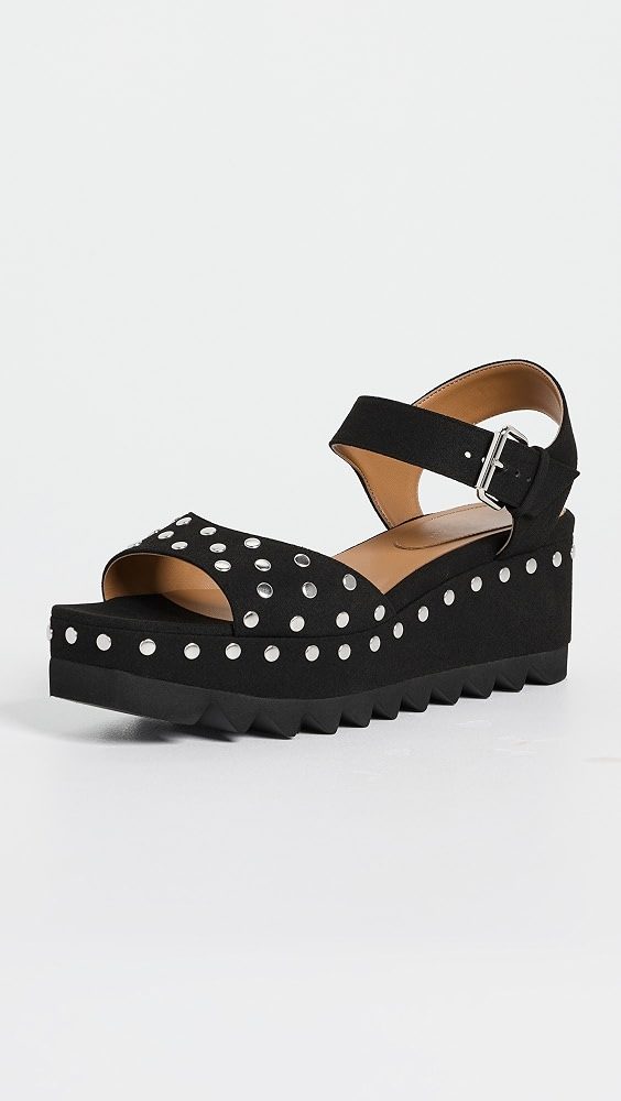 Elyse Alter Suede Sandals with Studs_Black