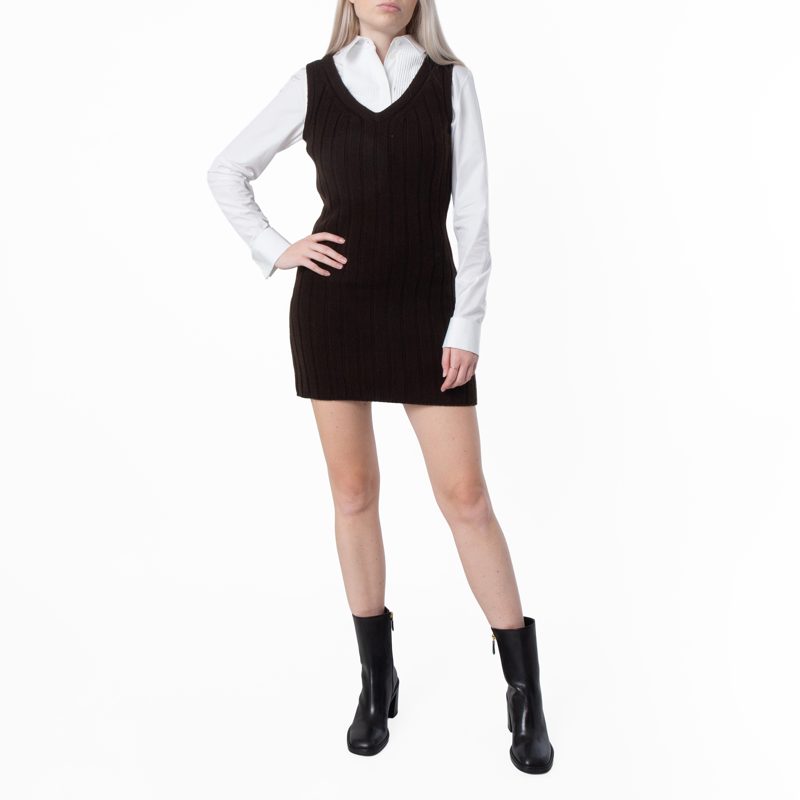 Knitted Sleeveless Mini Dress