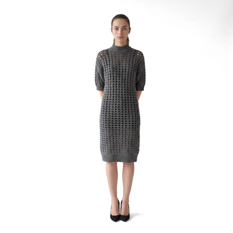 Brunello Cucinelli Lead Cashmere Knit Dress