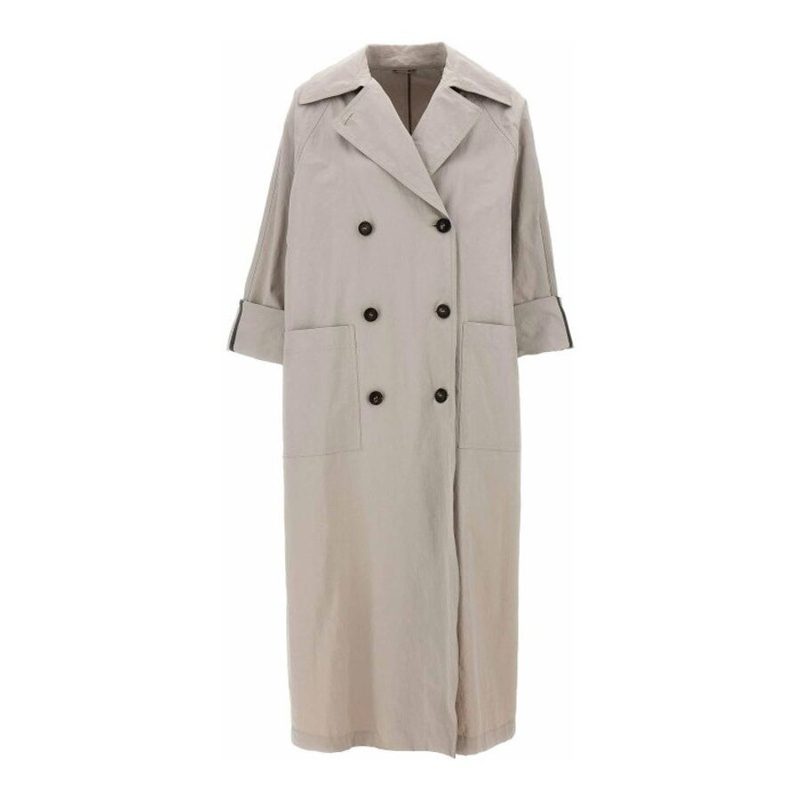 Brunello Cucinelli Light Beige Oversized Coat_Beige