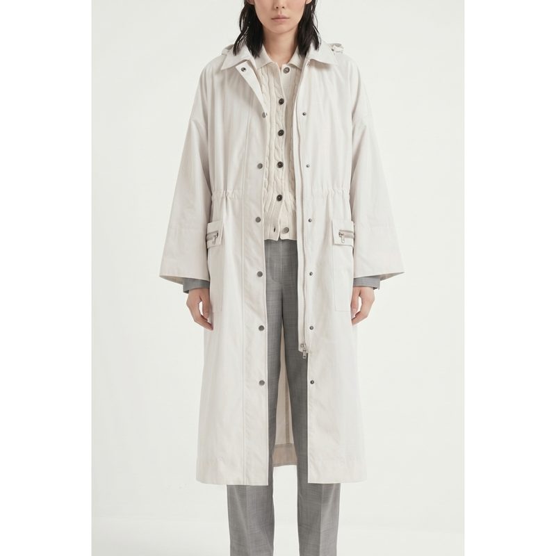 Brunello Cucinelli Wooff White Relaxed Jacket_White