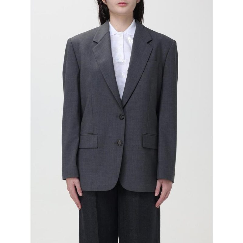 Brunello Cucinelli Dark Grey Wool Blazer_Grey