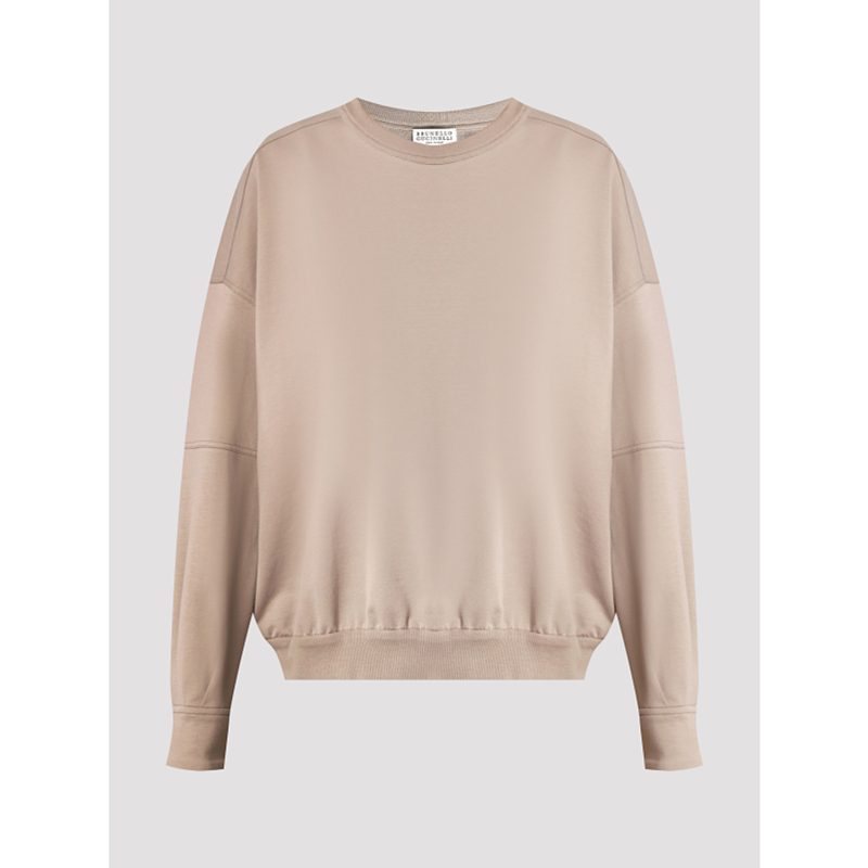 Brunello Cucinelli Wobeige Relaxed Sweatshirt_Beige