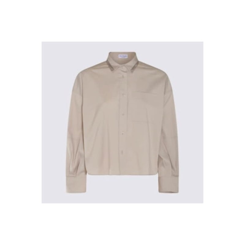 Brunello Cucinelli Wobeige Relaxed Fit Shirt_Beige