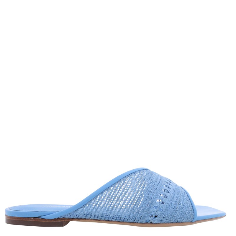 Nyna Mesh Slide Sandals_Azur