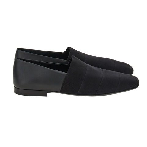 Grosgrain Banded Loafers in Black_Black