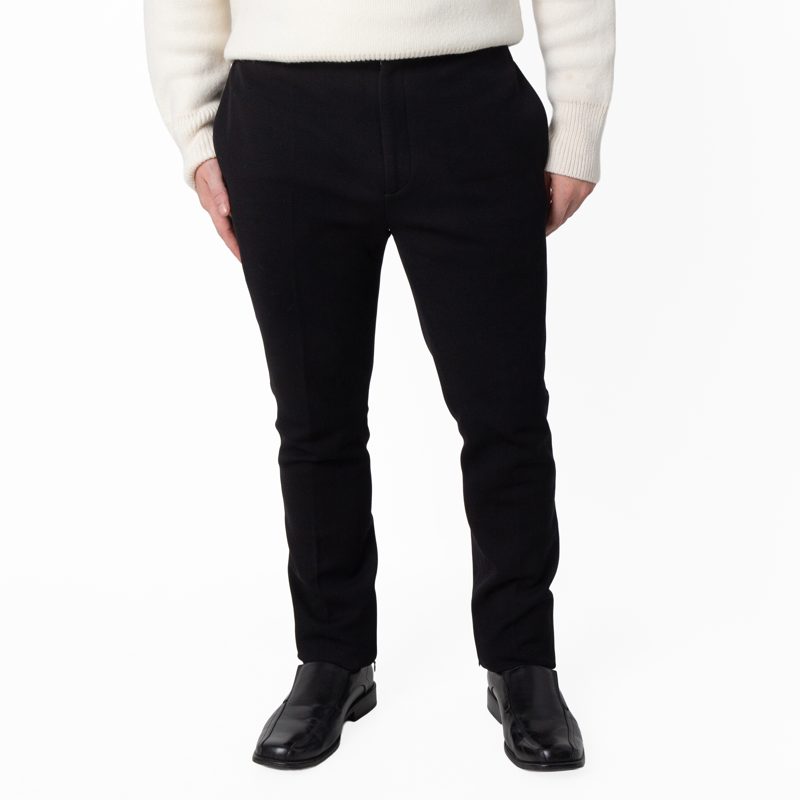 Tailored Trousers with Ankle Zip Detail_Black
