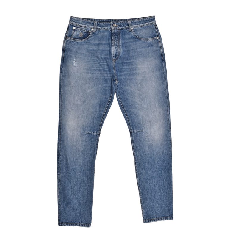 Brunello Cucinelli Light Blue Relaxed Trousers_Blue