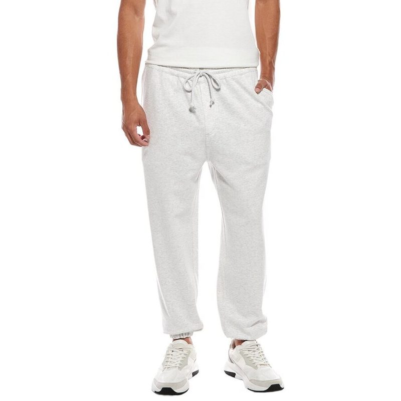 Brunello Cucinelli Light Grey Cotton Blend Sweatpants_Grey