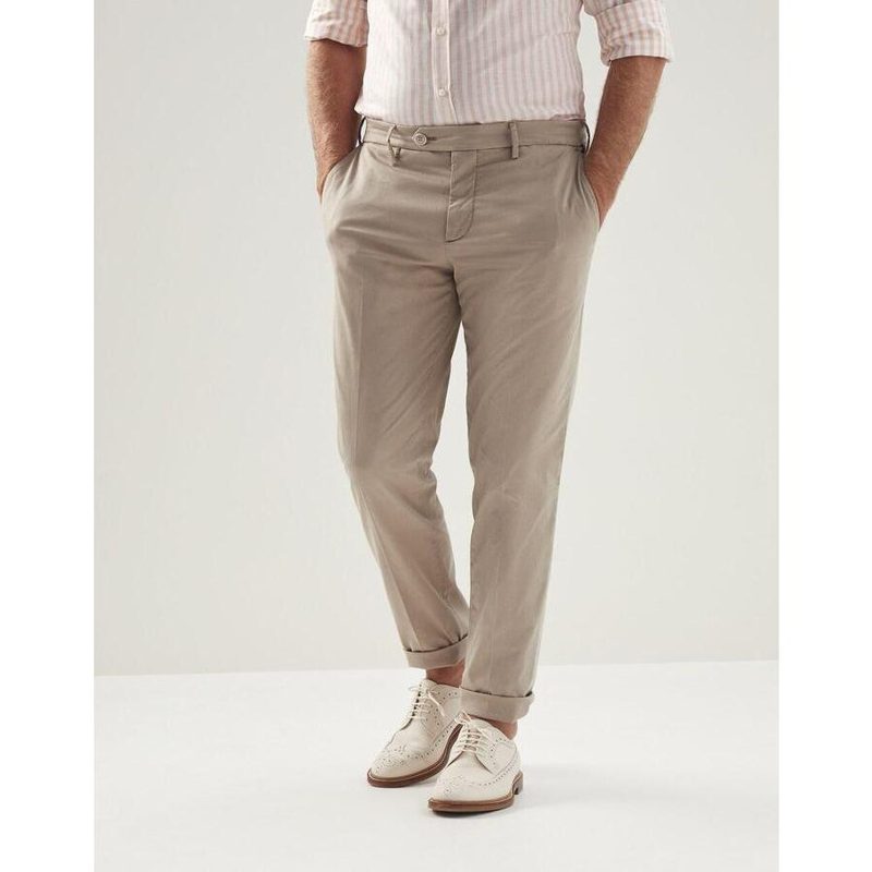 Brunello Cucinelli Clay Tailored Trousers_Beige