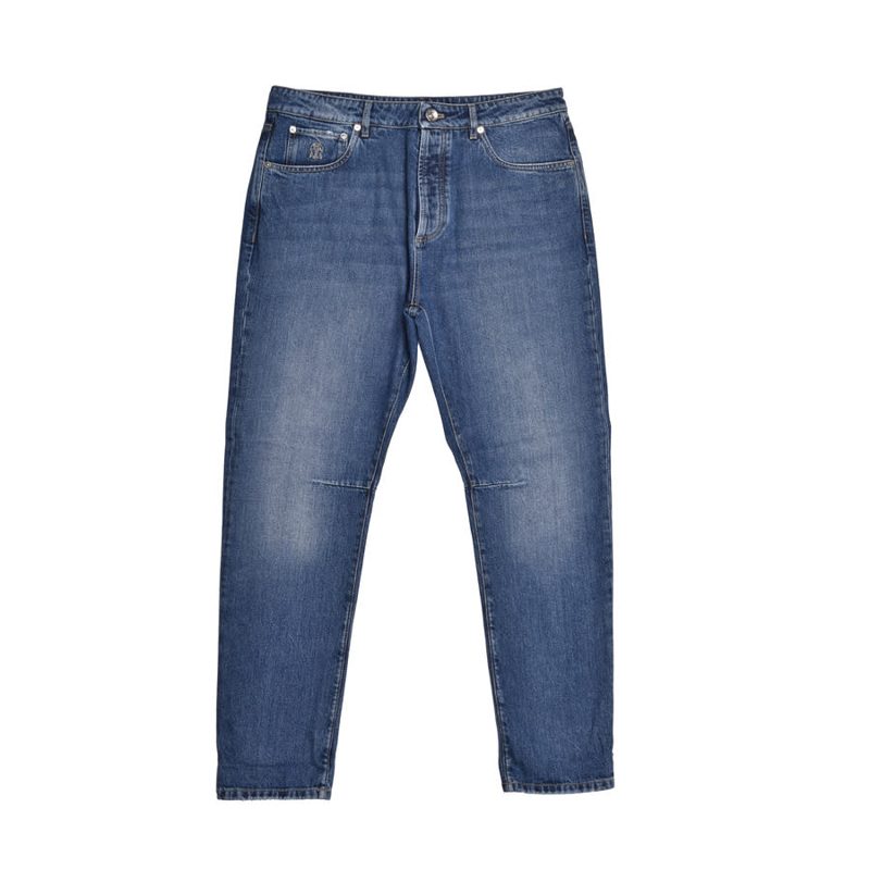 Brunello Cucinelli Medium Blue Denim Jeans_Blue