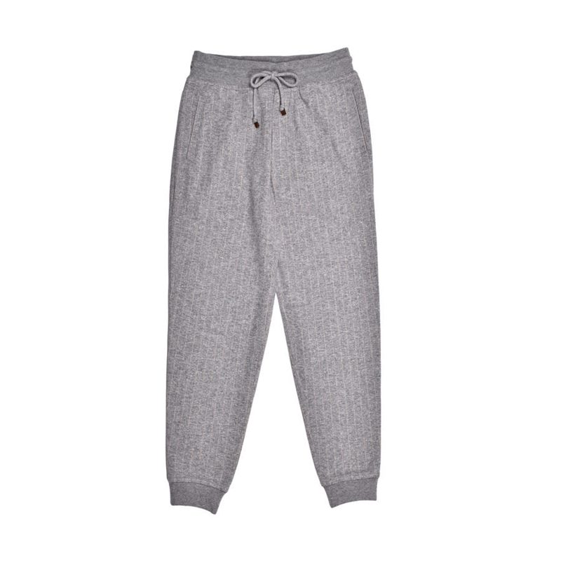 Brunello Cucinelli Pearl Grey Cashmere Blend Trousers_Grey