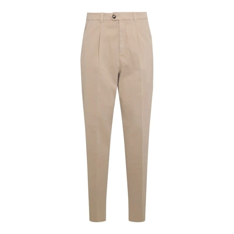 Brunello Cucinelli Light Camel Cashmere Blend Trousers_Beige
