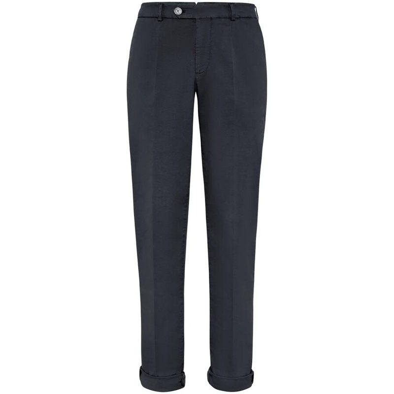 Brunello Cucinelli Anthracite Tailored Trousers With Cuffs_Grey