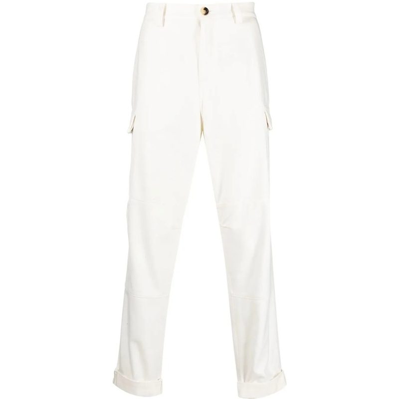 Brunello Cucinelli Cream Cargo Trousers With Cuffs_Beige