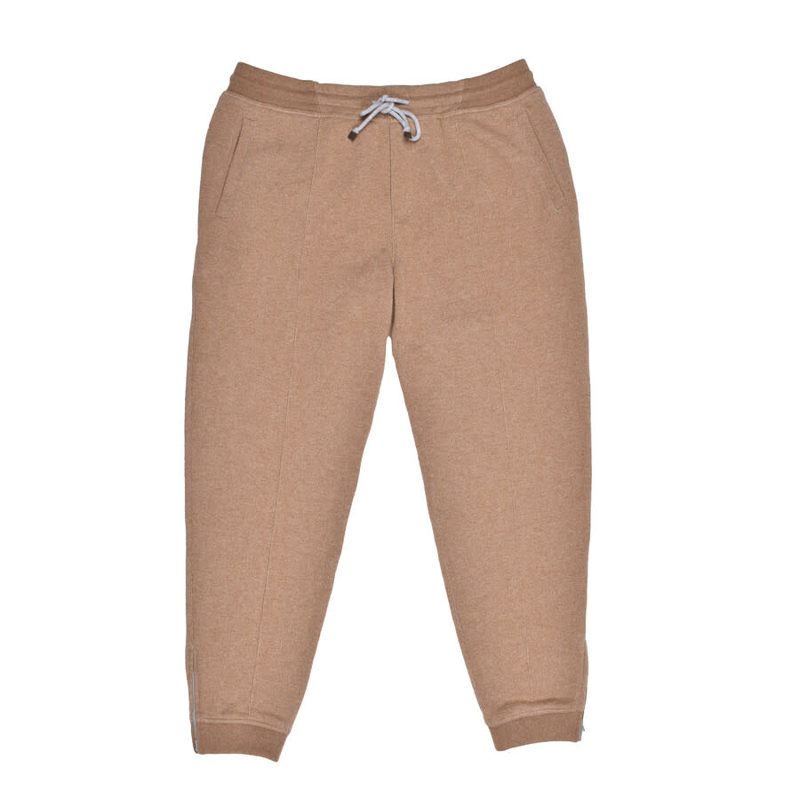 Brunello Cucinelli Camel Cashmere Athletic Trousers_Beige