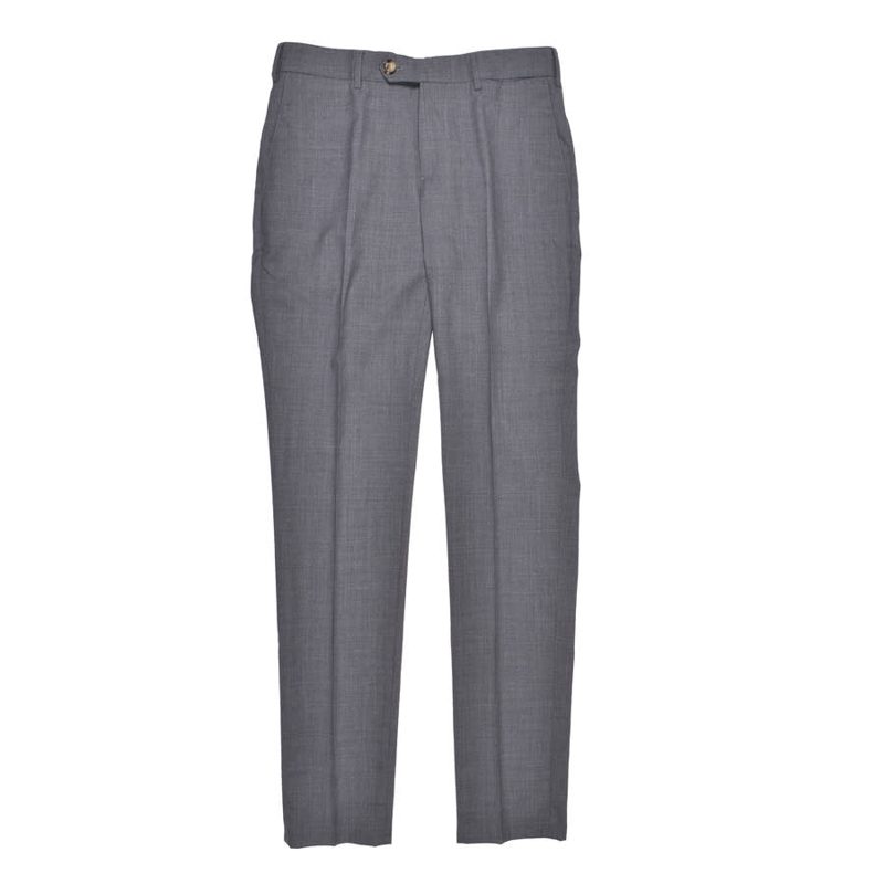 Brunello Cucinelli Gray Virgin Wool Dress Trousers_Grey