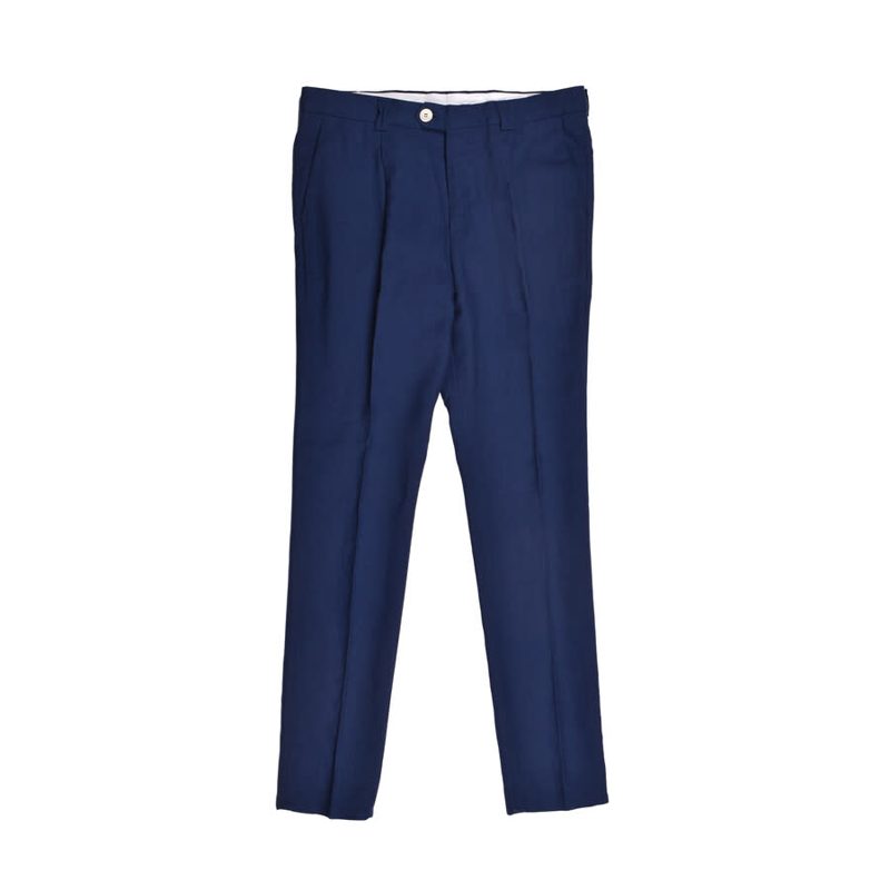 Brunello Cucinelli Navy Linen Blend Leisure Trousers_Navy