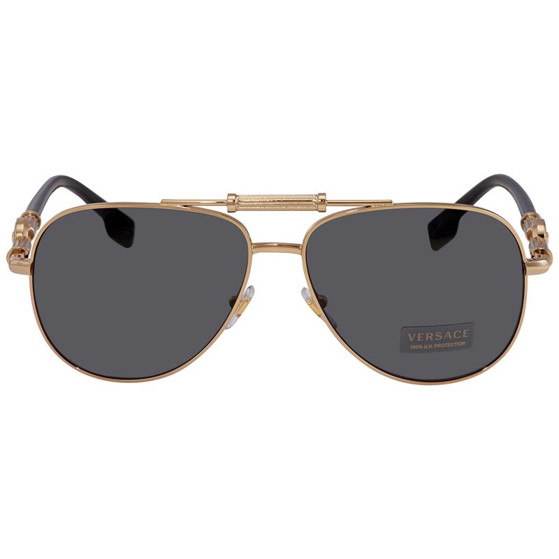 Dark Grey Pilot Unisex Sunglasses VE2236 100287 59