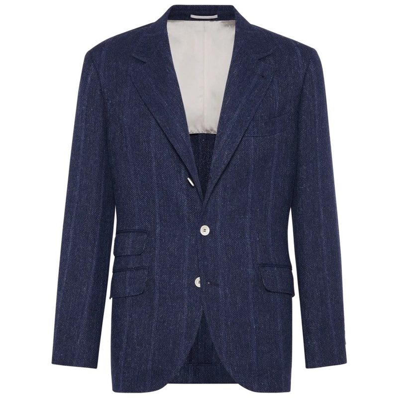 Brunello Cucinelli Blazer Ms4997Bwd_C023 Nwt_Navy