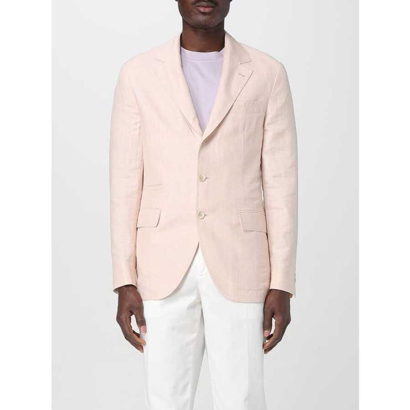 Brunello Cucinelli Cherry Blossom Wool Linen Blazer_Beige