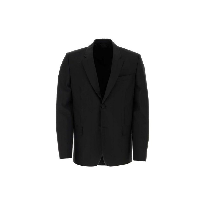 Regular Fit Jacket Notch Lapel Black_Black