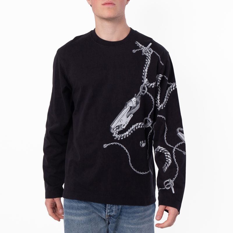 Knight Hardware Cotton Top_Black Ip Pattern