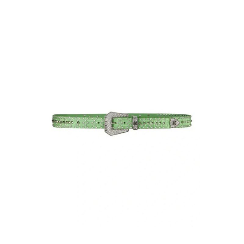 Cowboy Belt 30Mm With Strass_Mint Green_Green