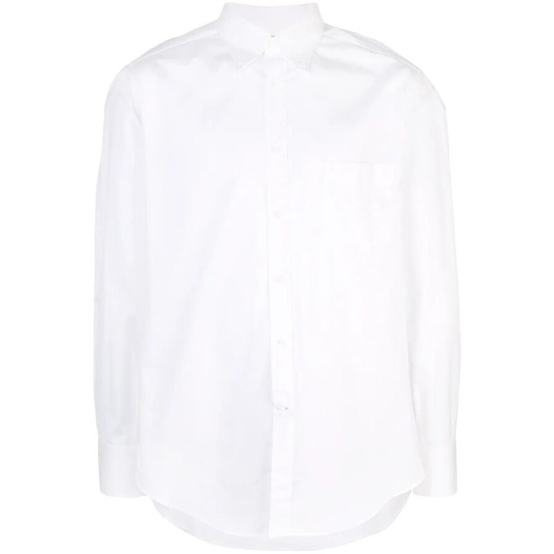 Brunello Cucinelli White Cotton Button-Up Shirt_White