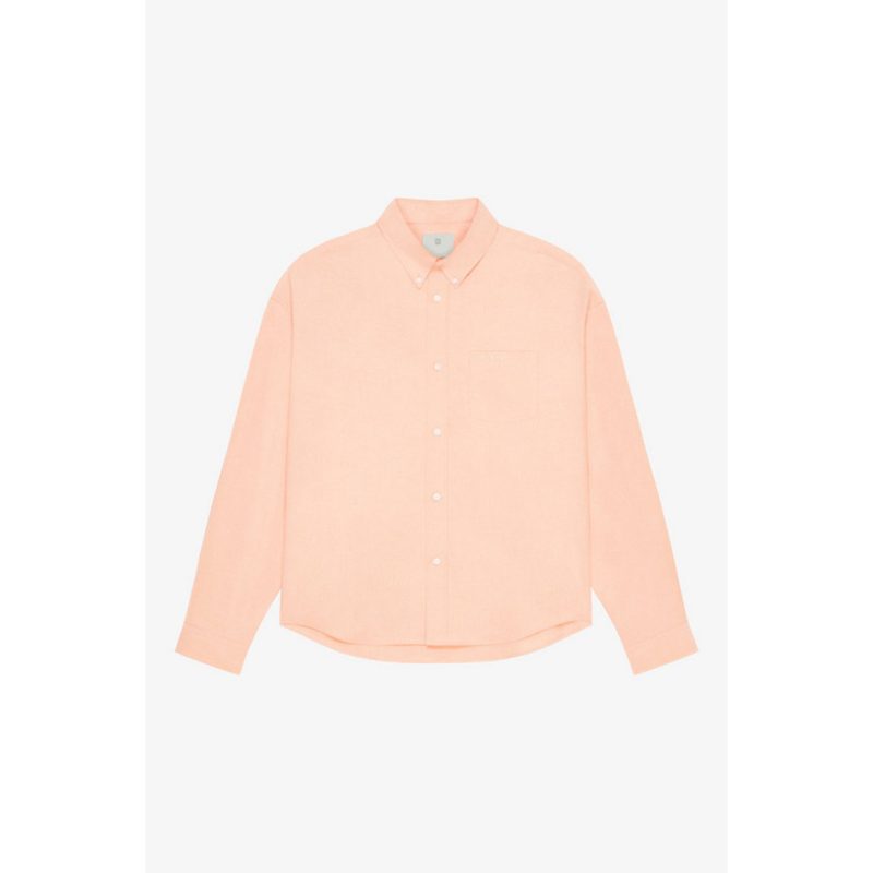 Long Sleeves Shirt With Pocket Powder_Pink