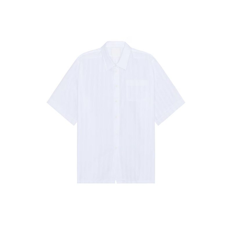 Short Sleeve Shirt With Pocket White_White