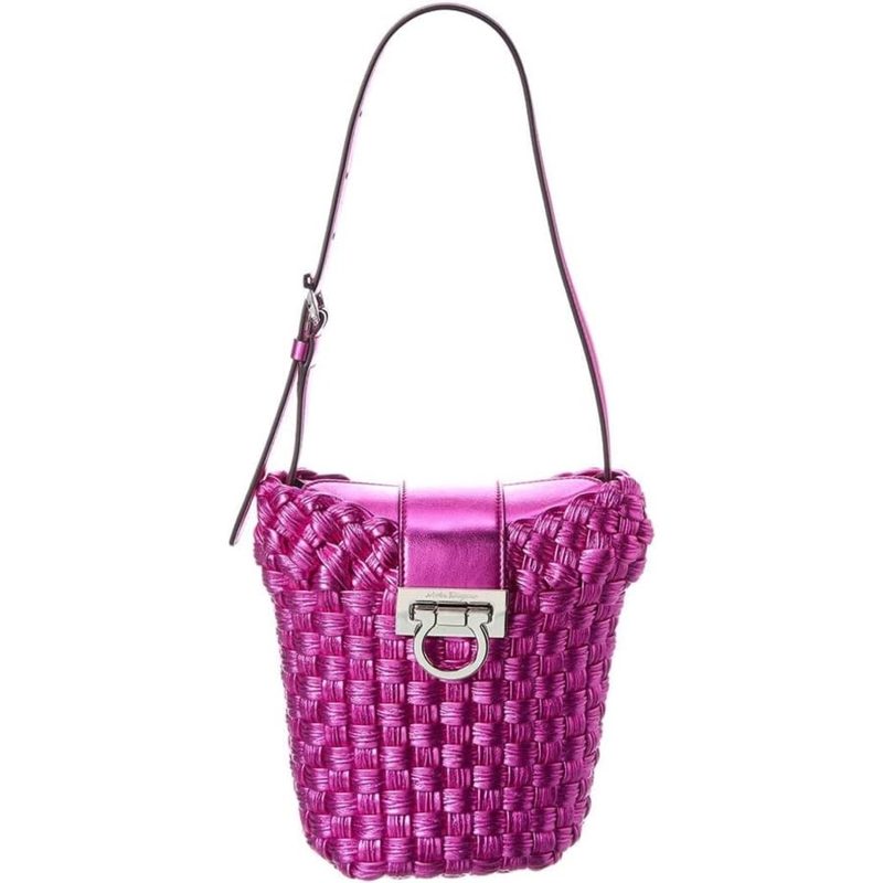 Salvatore [페라가모] [페라가모] Trifolio Bucket Bag Fuchsia_Pink
