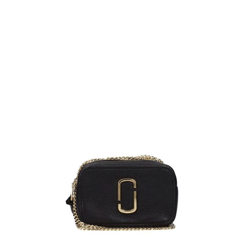 Black Leather Crossbody Bag_Black